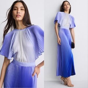 L'IDÉE Orchestra pleated gown in a blue and purple‎ lidee ombre 2